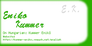 eniko kummer business card