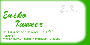 eniko kummer business card